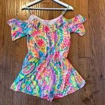 Lilly Pulitzer Fenella ruffle shoulder romper size small Photo 6