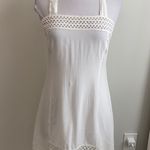 Solitaire  Swim White Crochet Trim Cover Up Dress Photo 0