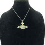 Vivienne Westwood NWOT Large Shooting Star Orb Necklace 17” with dust bag, cloth Photo 9