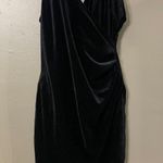 Cotton Candy LA Velour Black Mini Dress Photo 0