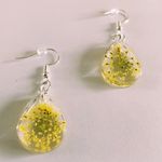 Handmade Pressed Real Flower Dangle Earrings Multi Photo 0