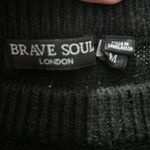 Brave Soul  London Jumper Sweater Womens Size M black Long Sleeve Grunge Photo 3