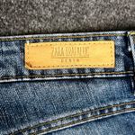ZARA TRF Denim Distressed Ripped Jeans Cuffed Hem Medium Wash Women's Size 8 Photo 8