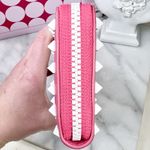 Valentino Garavani Pink & White Vitello Colorblock Rockstud Zip Around Wallet Photo 2