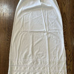 Sears The Doesn't Slip Long White Slip Side Slit Sz Medium Lace Bottom 38" Long White Photo 0