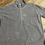 Soft Surroundings Soft Surrounds Quarter Zip Cotton Blended Fleece Outdoor Pullover Sweater Large Photo 4