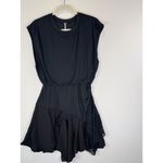 Free People Dress Black Jazzy Jersey Mini Lace Trim A Line Soft Grunge Small Photo 6