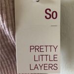 SO  Ribbed Crocheted Cami With Bra Size XXL Juniors Stretch Women New Photo 7