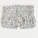 Urban Outfitters NWT  UO Smocked Tie Tube Top Floral Black White Small Photo 0