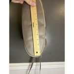 Textured Shoulder Bag Womens Medium Brown Faux Leather Ostrich Croc Applique Photo 7