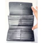 Coach VTG  Wallet Black White Chelsea Signature Stripe Leather Tri-Fold Wallet Y Photo 5