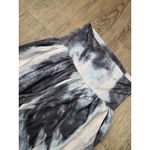 UEU Women's Wide Leg Yoga Pants High Waisted Small Tie Dye Black Blue Photo 3