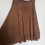 Free People Brown Flowy Bohemian Chic Floral Middi Skirt  Photo 1