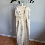 Vintage 1960s Brocade Union Made Formal Prom Party Cocktail Dress Maxi Size XS/S Photo 2