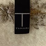 T Tahari buttery cream cardigan sweater with floral & tulle trim Large EUC Photo 8