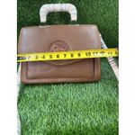 Dooney & Bourke  All Weather Leather Bag Vintage Yellow Stitching,Braided Handle Photo 8