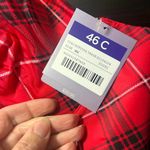 Catherines New Catherine’s red plaid unlined wire free back smoother bra 46C Photo 2