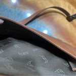 Born boc brown leather shoulder bag contrast stitching brass details Tan Photo 7