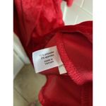 Lane Bryant Womens Dress Size 22 24 Puff Sleeve Embossed Velvet Midi Red Hostess Photo 7