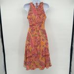 Ann Taylor  Womens Vintage Y2K 90s Paisley Halter Neck Silk Party Dress Size 4 Photo 7