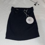 Princess Polly  Nina Rib Knit Mini Skirt Black Photo 4