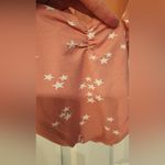 WET Swimwear LA Rose Stars One Piece Back Tie Swimsuit Pink & White Size Small Photo 8