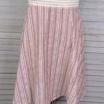 Speechless Sundress w Crochet Waist Washed Red & White Stripes-Medium Photo 2