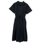 J.Crew Elena shirt dress cotton poplin Black Size 6 NWOT Quiet Luxury Minimalist Photo 3