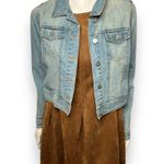 Chetta B | Vintage Light Wash Distressed Denim Jacket w/ Silver Buttons Medium Photo 7