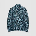 Solace London Blue Latia Animal Print High Neck Plisse Top US 4 Photo 12