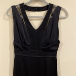 Reiss Designer Snares satin maxi dress size 0--navy lace detail Photo 6