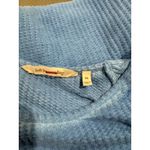 Soft Surroundings  Women's XS Blue Waffle Knit Lace Hem‎ Blouse Photo 4