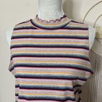 Candie's • striped lettuce edge sleeveless top Photo 96