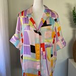 Open Edit  Oversized Satin Camp Shirt Photo 3