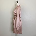 L'Academie Pink Satin Double Breasted Button Blazer Dress, Sz Medium Photo 4