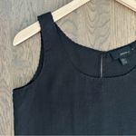 Donna Karan DKNY Pure 100% Linen Sleeveless Scoop Neck Shift Dress in Black Size Medium Photo 5