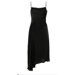 AllSaints Una satin midi Black Women’s dress Size 10 Photo 1