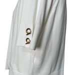 JM Collection  White Gold Tole Hardware Short Sleeved Women’s Cardigan Petite L Photo 2