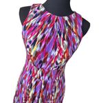 Wisp‎ Purple Sleeveless Maxi Dress Abstract Print Party Cocktail US 2 Photo 1