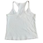 White Fox Boutique White Fox Athletics Size M White Ribbed Tank Top‎ WFA Embroidered Sporty Casual Photo 3