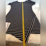 Vintage Absolute Angel Asymmetrical Dress Black White Stripes Size Large Photo 4