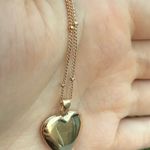 Handmade Heart Locket Gold  Vintage Necklace Photo 1
