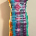 Handmade H&M Multicolor Tie Dye Strapless Dress size medium Pink Photo 0
