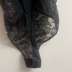 NWT AUDEN Black Rose Lace Thong Bodysuit Teddy V Photo 5