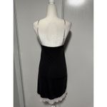 Marilyn Monroe Women's Black Velvet Lace Trim Cami Slip Mini Dress Size Medium Photo 2