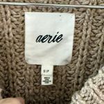 Aerie  Boat Neck Ribbed Slouchy Trendy Knit Sweater Cozy Neutrals Boxy Relaxed Photo 1