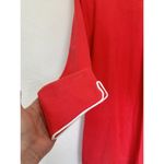 Crown & Ivy NEW Womens L - Wide Neck Bow Detail 3/4 Sleeve Coral Pink Red Blouse Photo 5