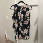 Charming Charlie Charcoal Gray Floral Cold Shoulder MIDI Dress size small Photo 8