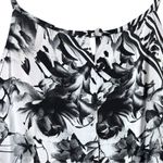 Amanda Uprichard 100% Silk Floral Black White Women's Sleeveless Buttons sz M Photo 2