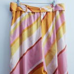 MNG Bold Multicolored Striped Wideleg Pants Pink Size 12 Photo 7